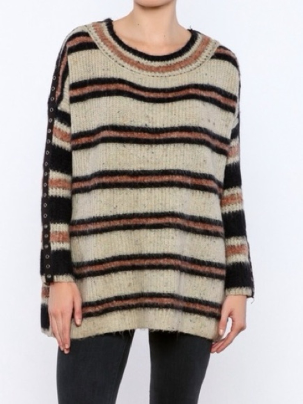 Free People striped oversized sweater
